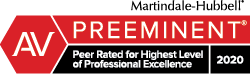 Martindale-Hubbell AV Preeminent 2020 | Peer Rated for Highest Level of Professional Excellence