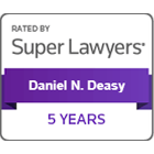 Rated By Super Lawyers Daniel N. Deasy 5 Years